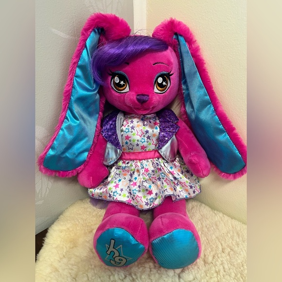 Build-A-Bear Other - Build A Bear HG Honey Girls Hot Pink Bunny Risa Plush, 18" 2015 Rock Star Doll